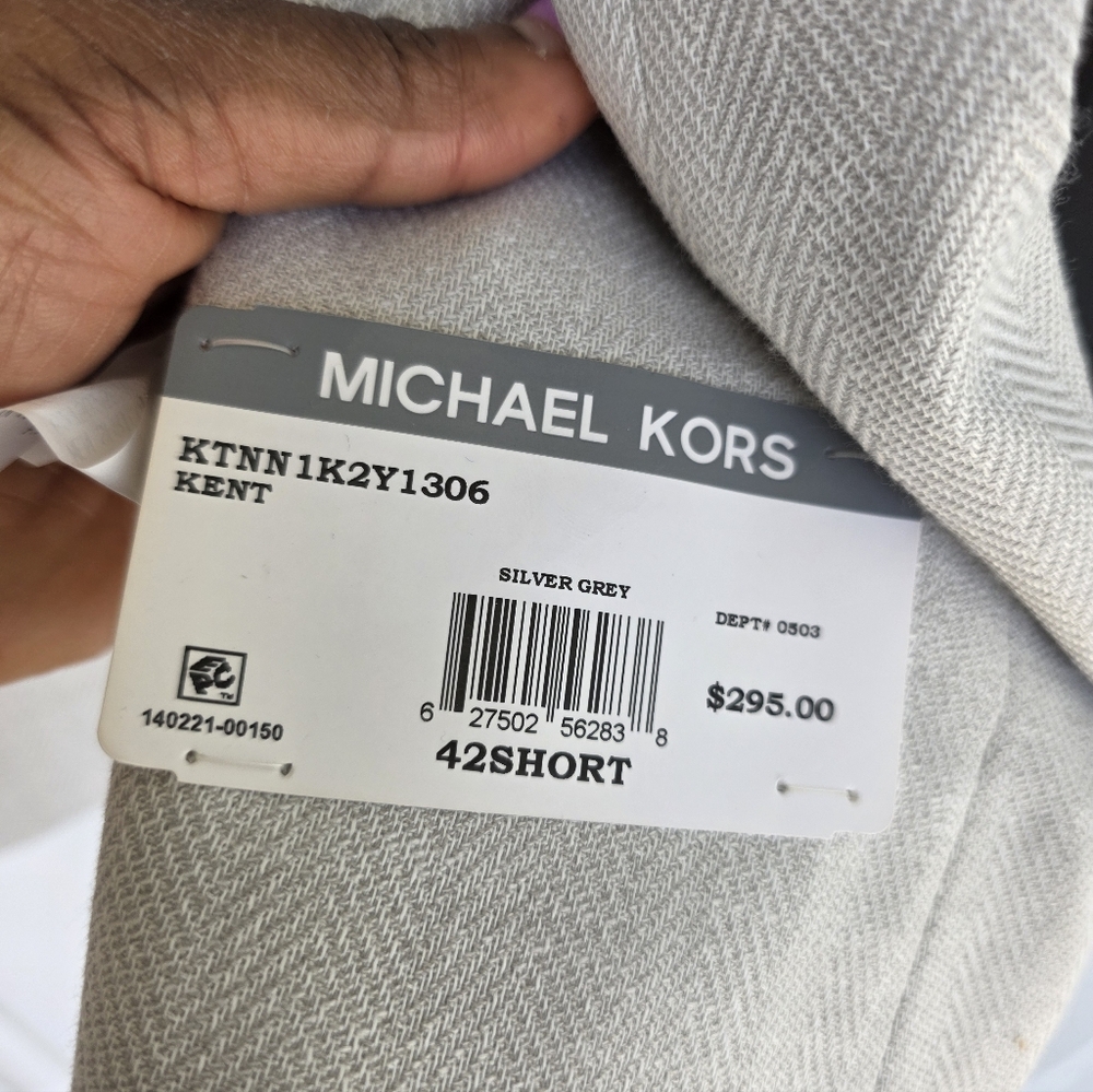 $295 Michael Kors Men Classic Fit Herringbone Woven Sport Coat Sz 42S NWT Career - Picture 9 of 14